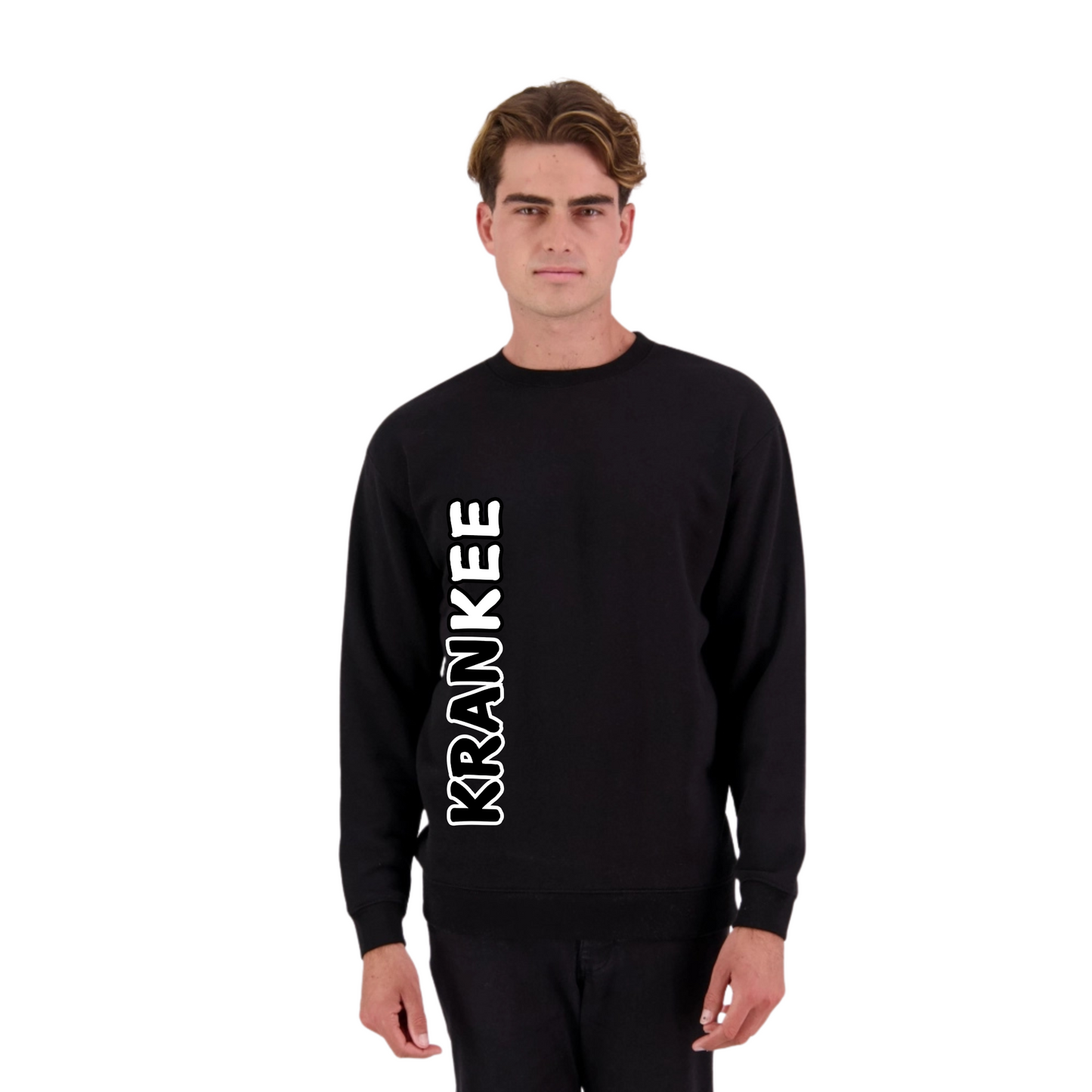 B/W Krankee Split  - Mens Crew Neck