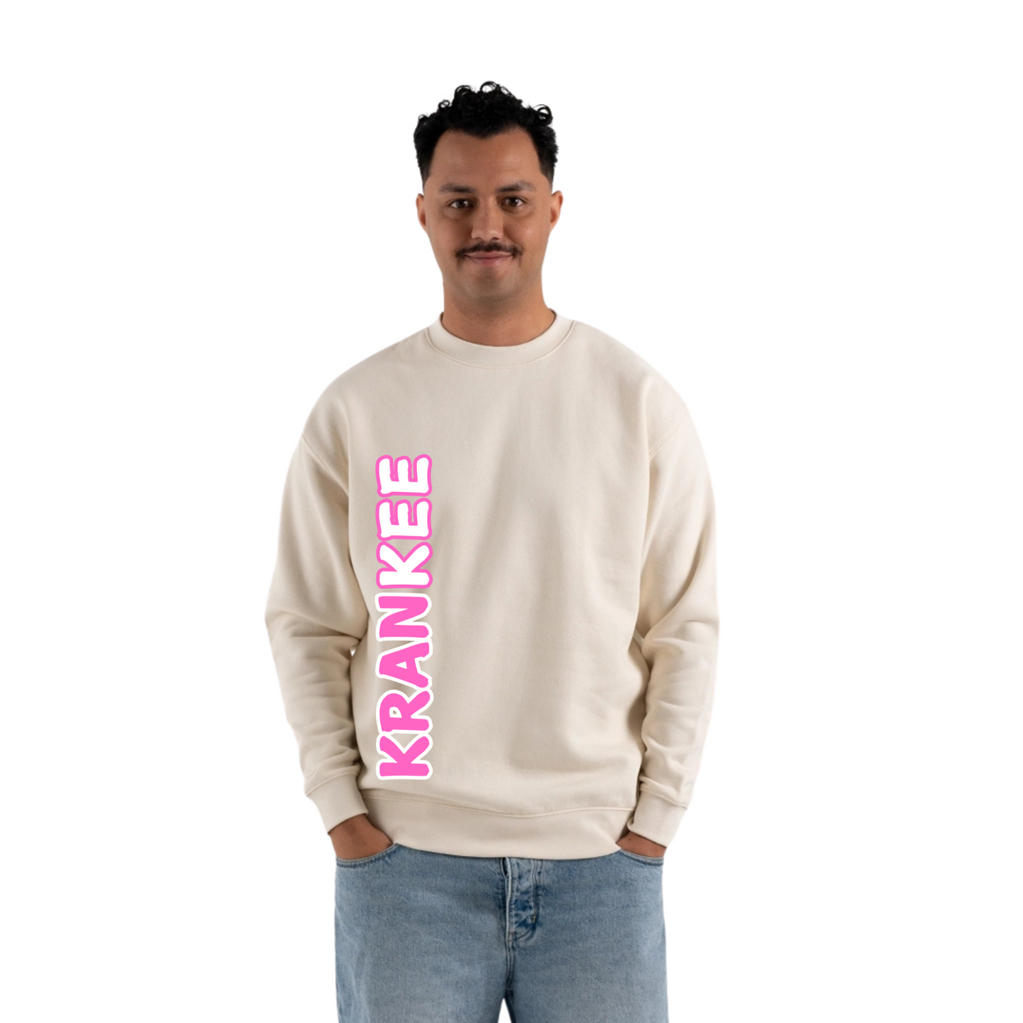 Pink Krankee Split  - Mens Crew Neck