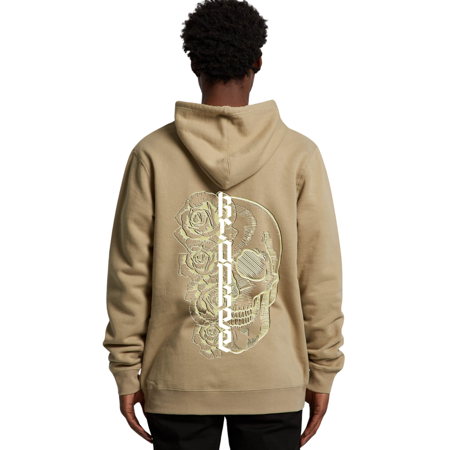 Mens Metallic Skull Hoodie