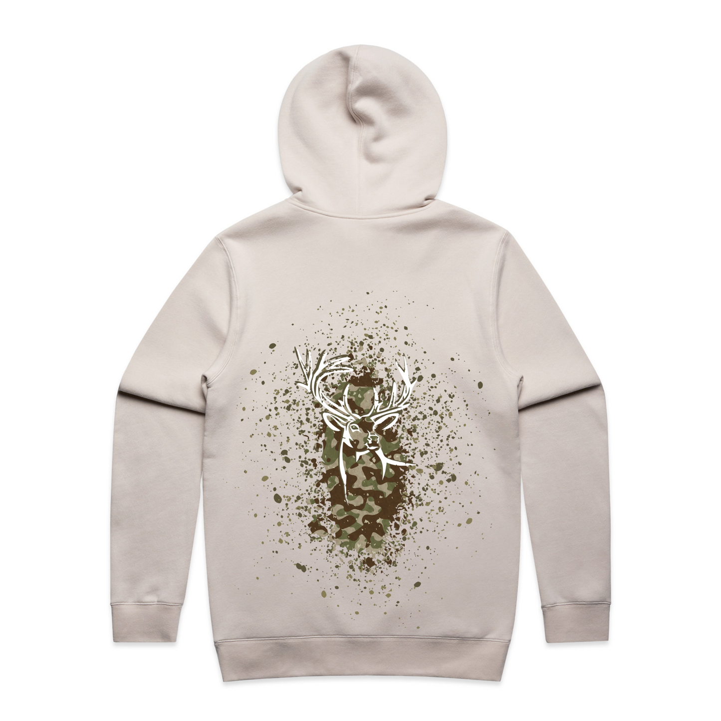 Mens Camo Back Hoodie