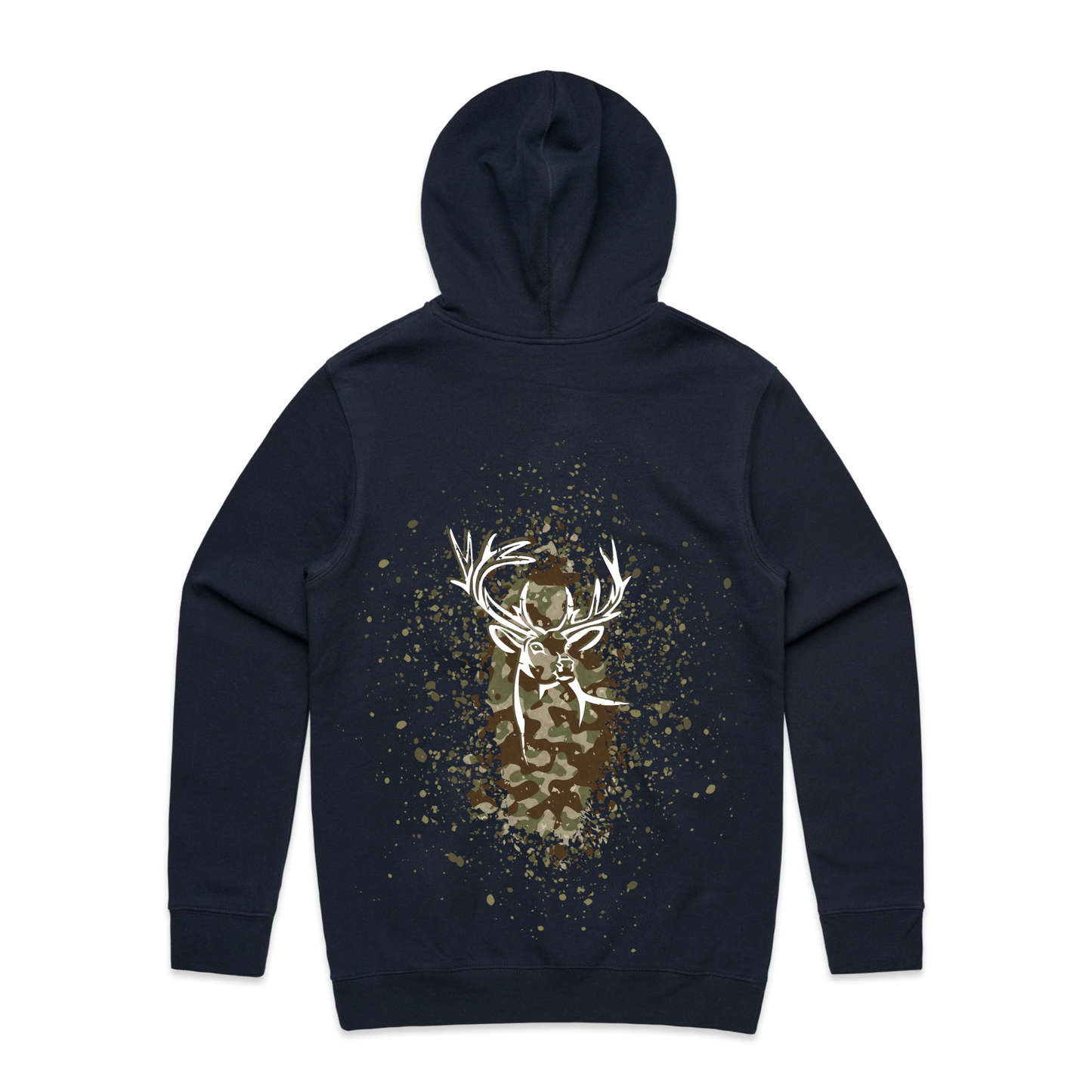 Mens Camo Back Hoodie