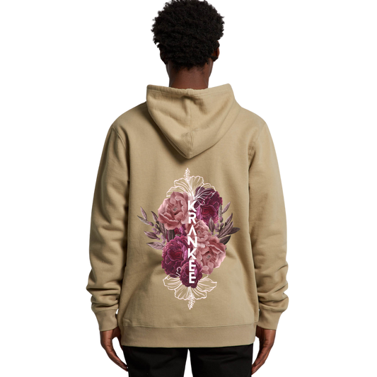 Mens Floral Back Hoodie