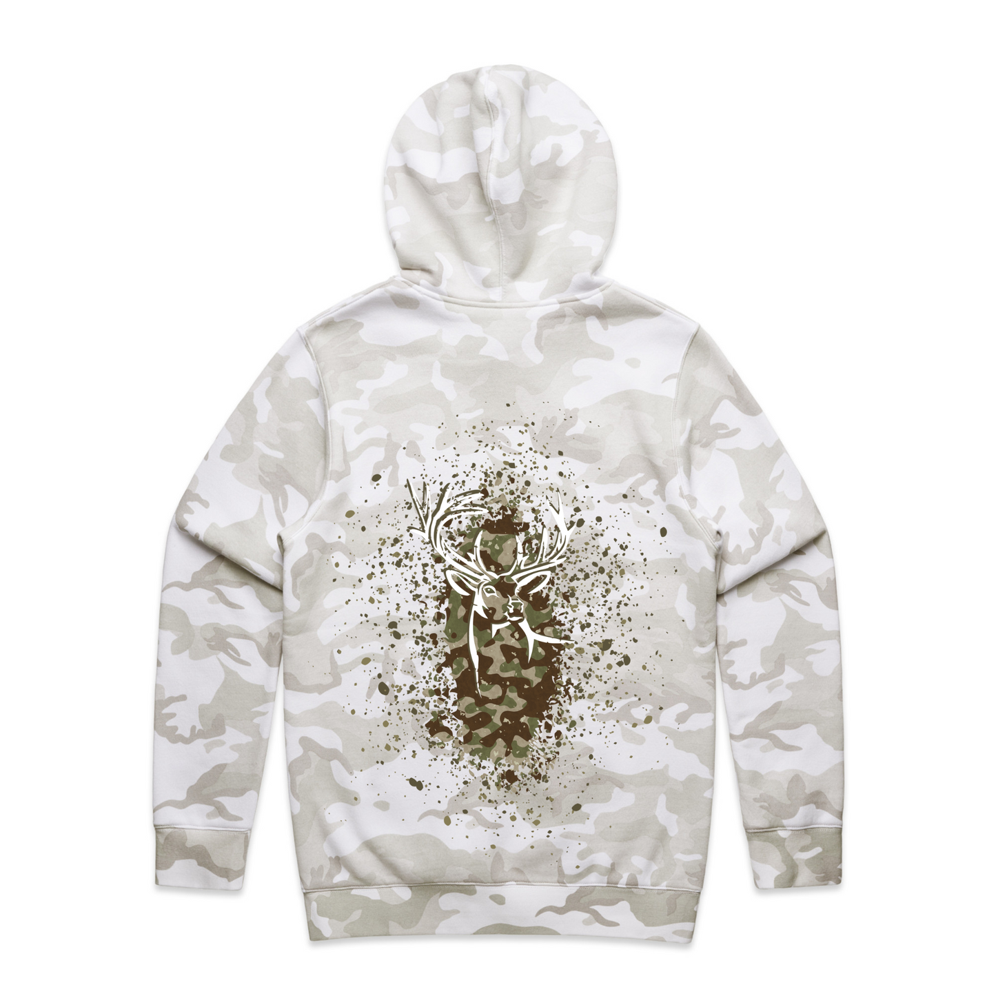 Mens Camo Back Hoodie