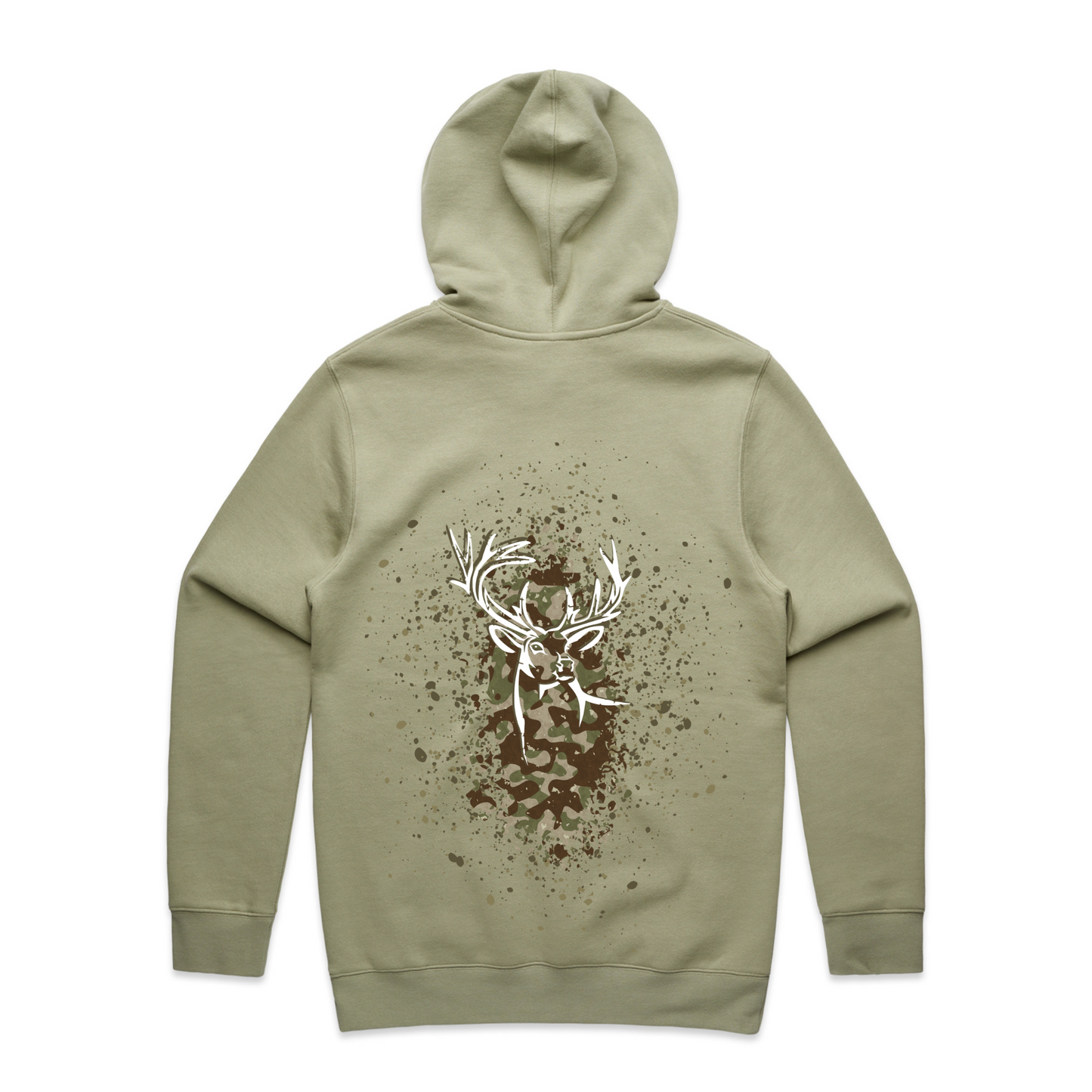 Mens Camo Back Hoodie