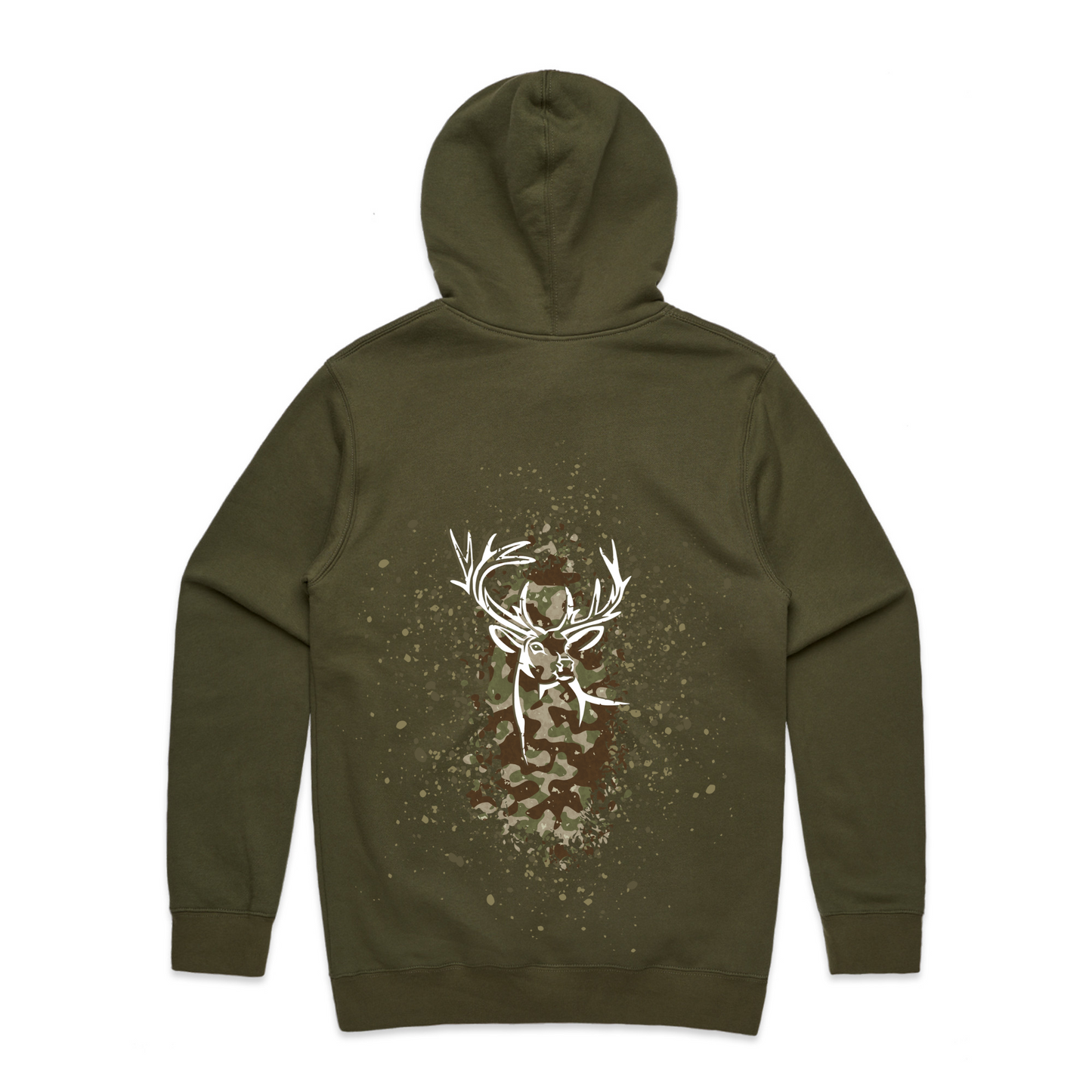 Mens Camo Back Hoodie