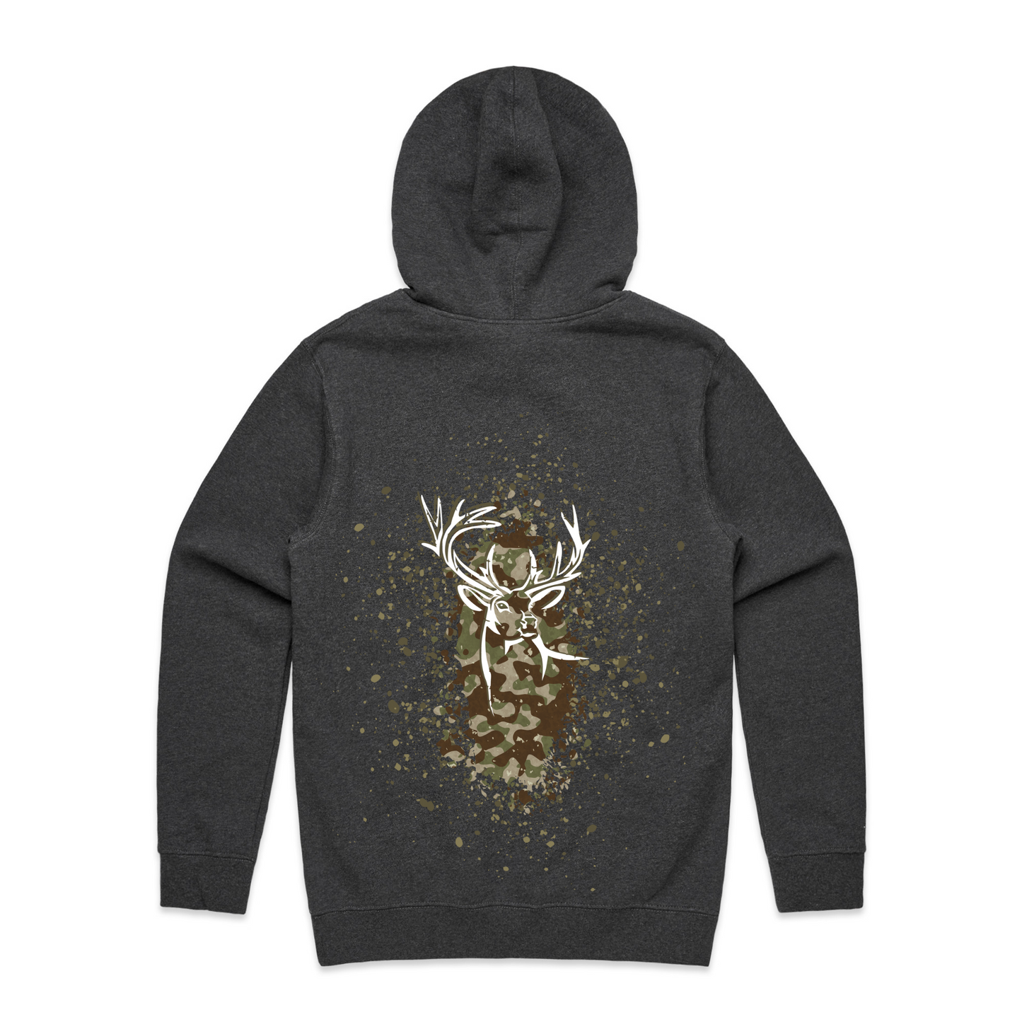 Mens Camo Back Hoodie