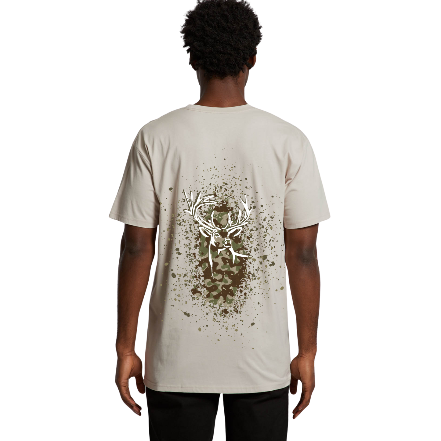 Mens Camo Back Tee