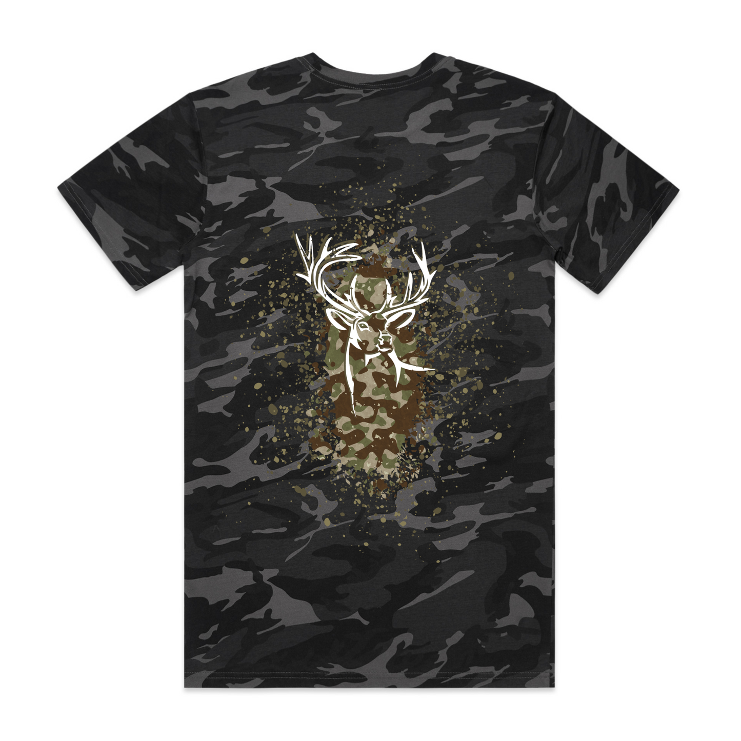 Mens Camo Back Tee