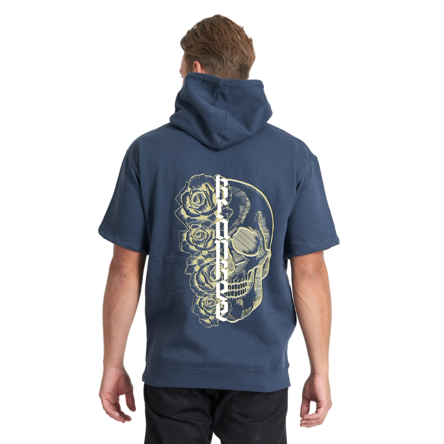 Unisex Metallic Skull Hoodie Tee