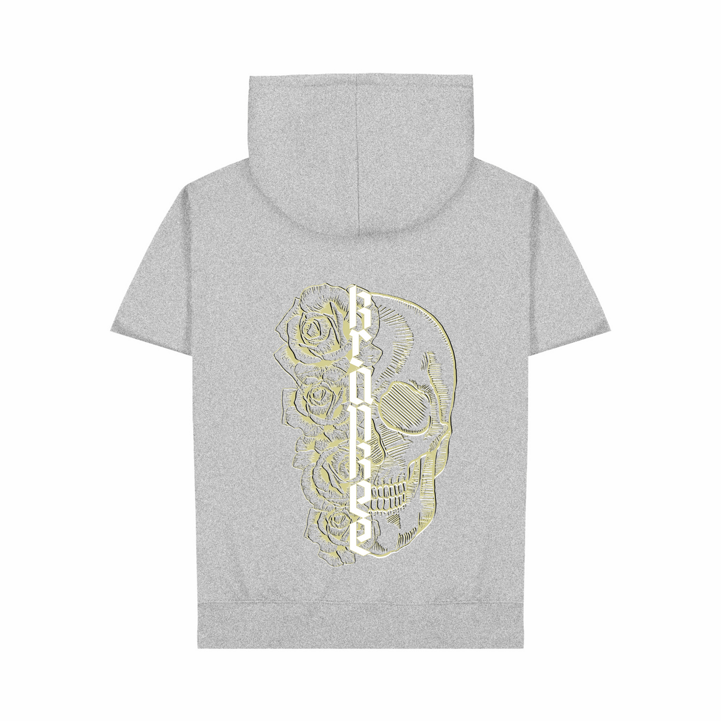 Unisex Metallic Skull Hoodie Tee