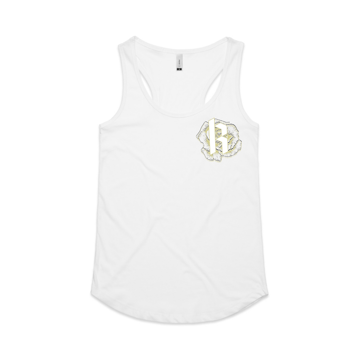 Womens Metallic Skull Racerback