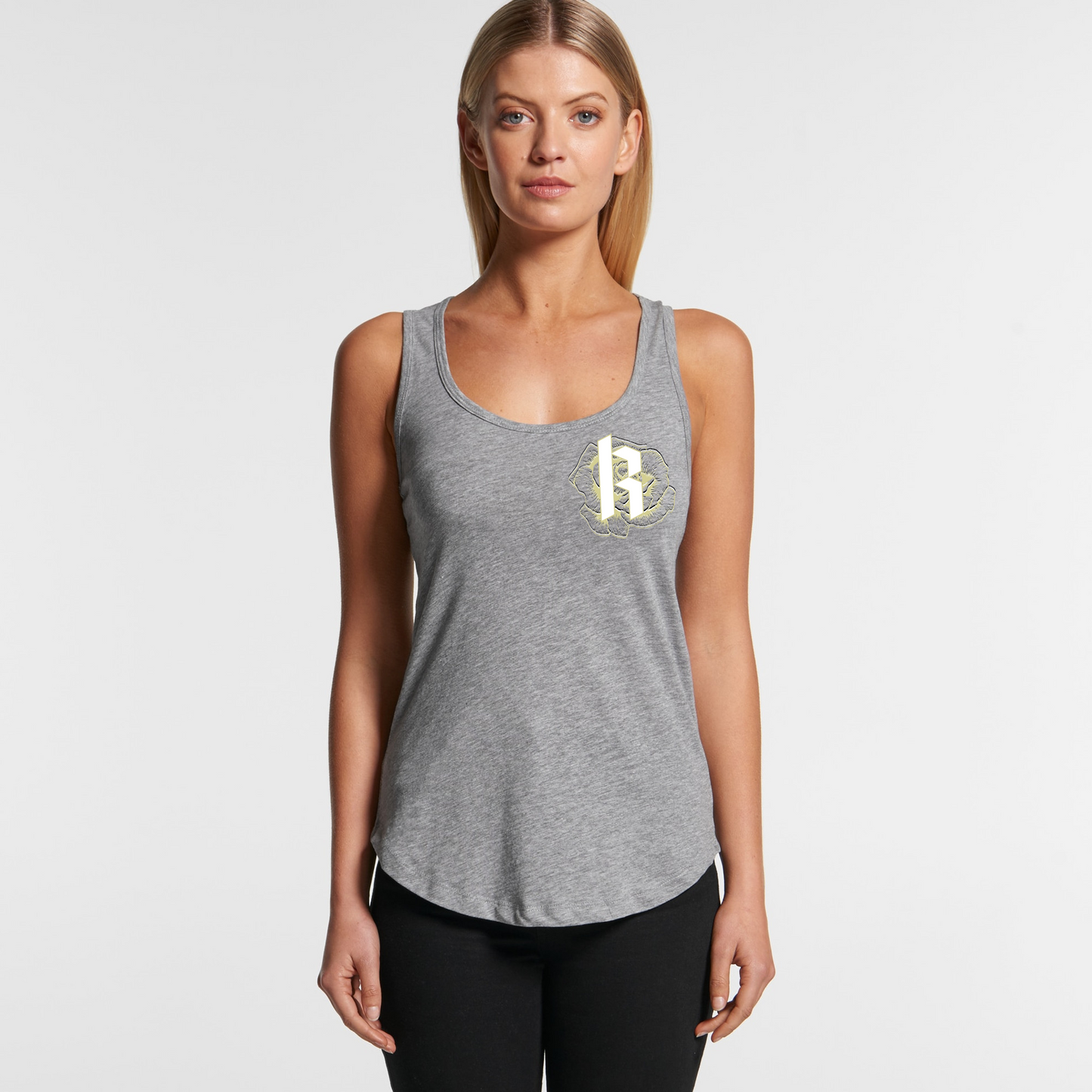 Womens Metallic Skull Racerback