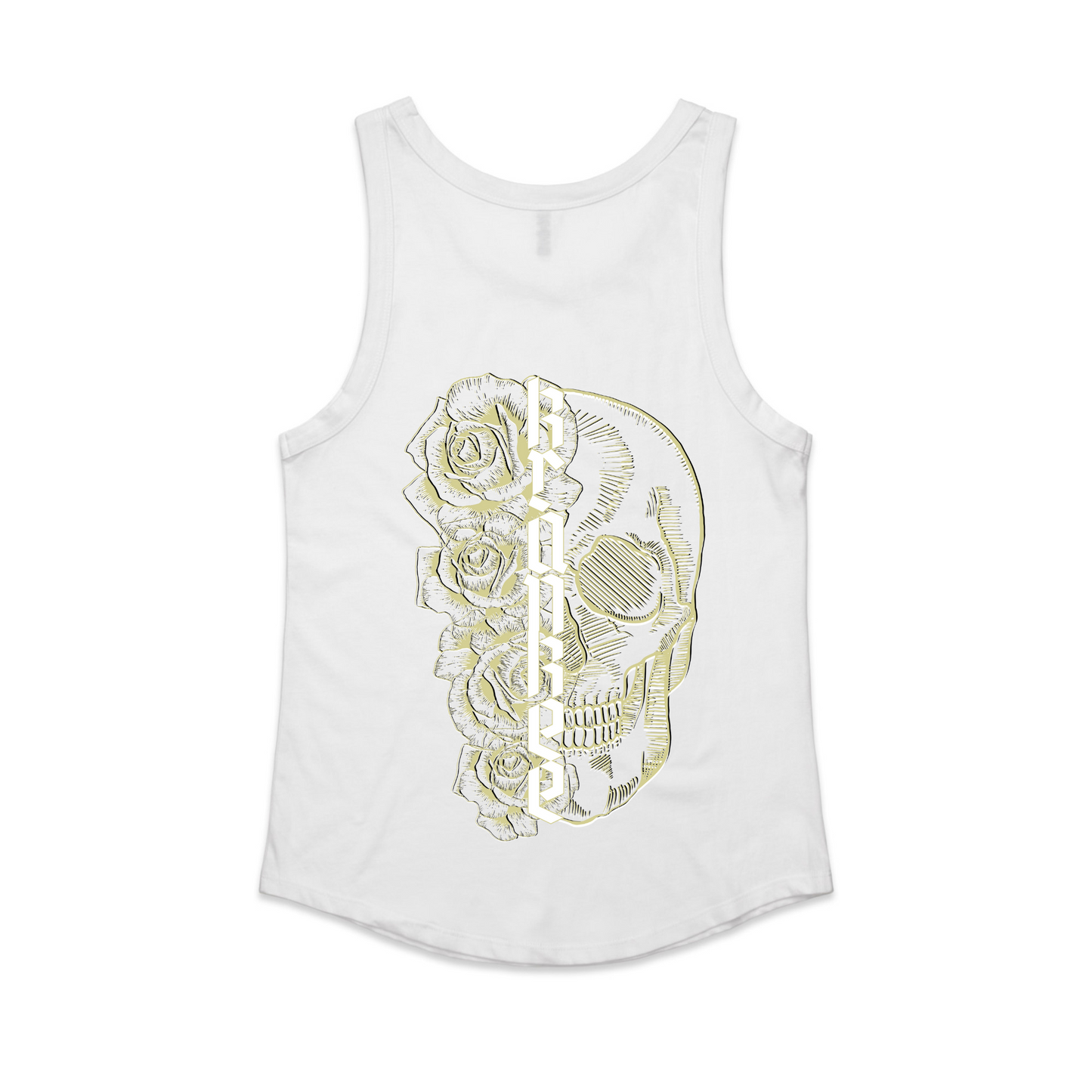 Womens Metallic Skull Singlet