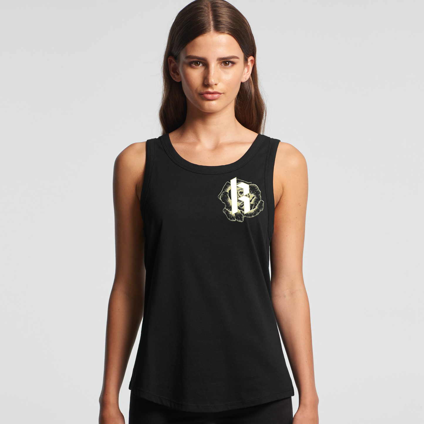 Womens Metallic Skull Singlet