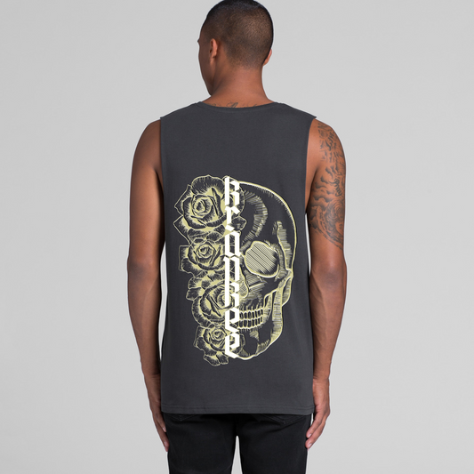 Mens Metallic Skull Low Armpit Tank