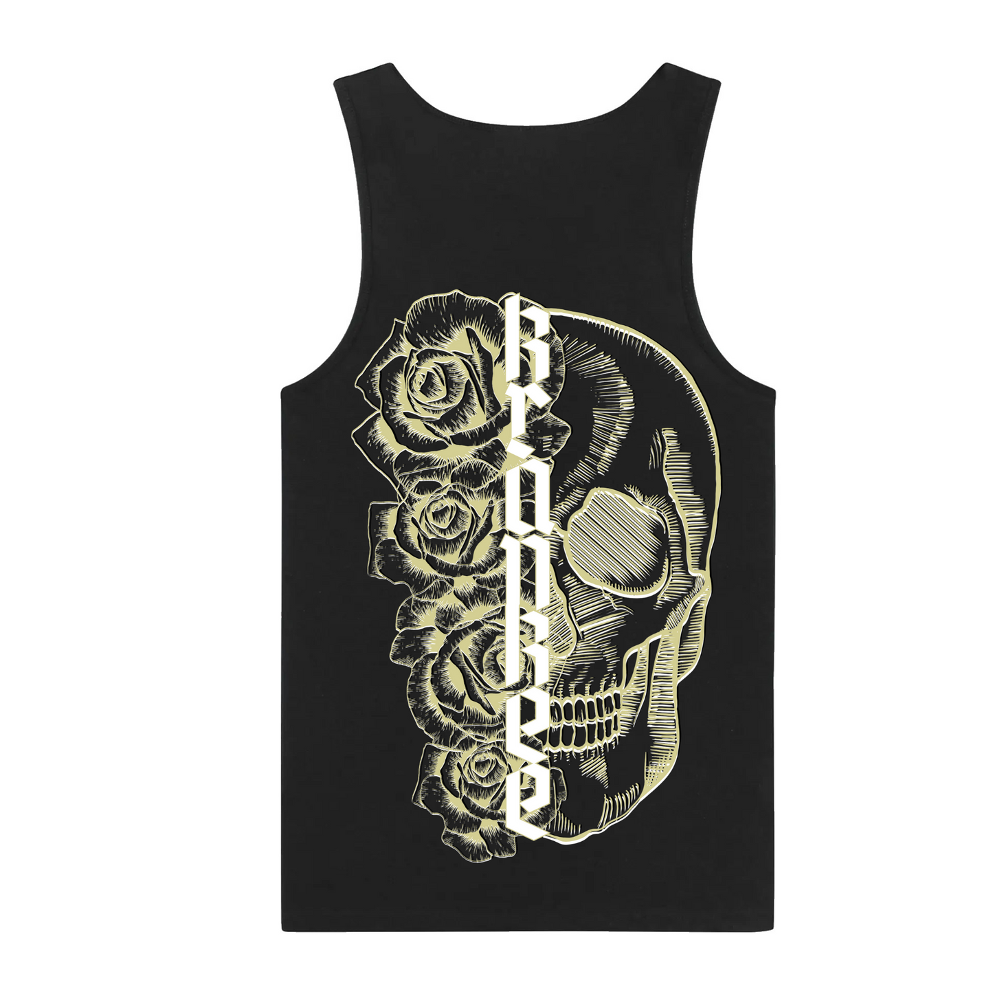Mens Metallic Skull Singlet