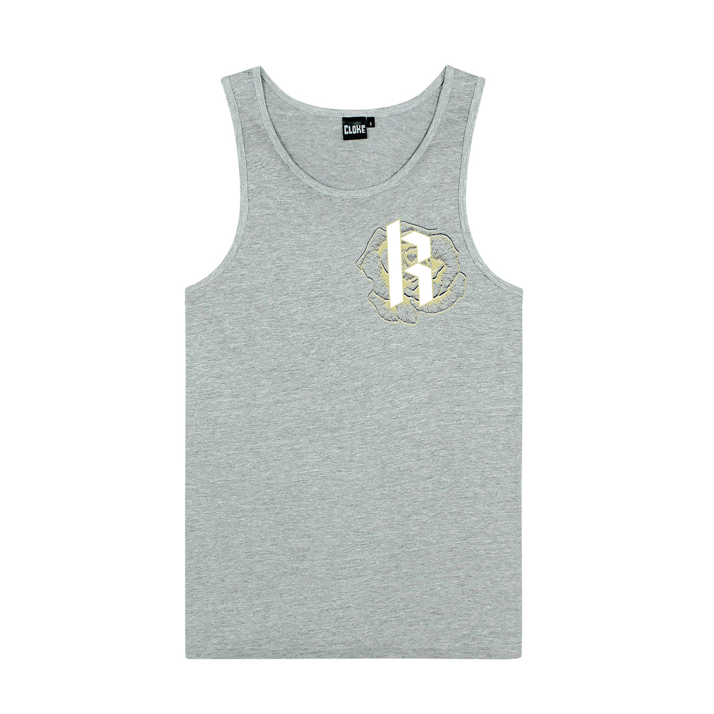 Mens Metallic Skull Singlet