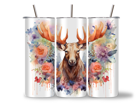 Floral Deer - Tumbler & Bottle