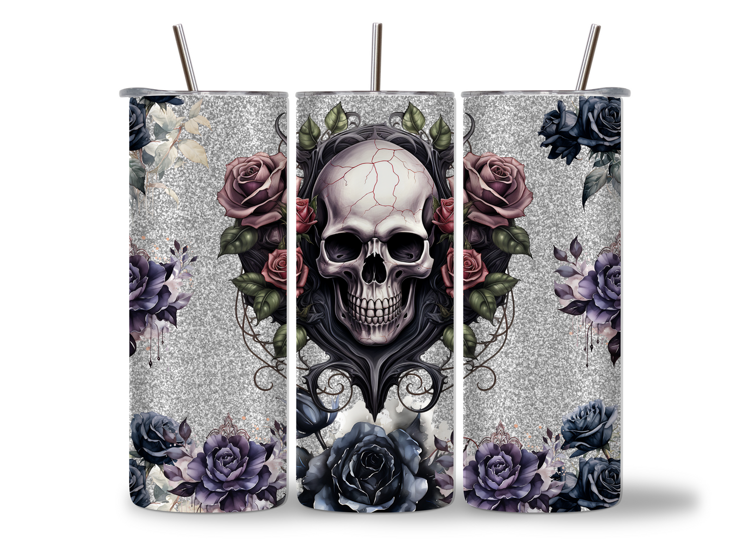 Gothic Vibe Skull - Tumbler & Bottle