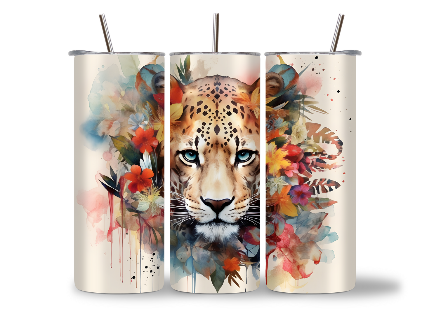 Colourful Leopard - Tumbler & Bottle