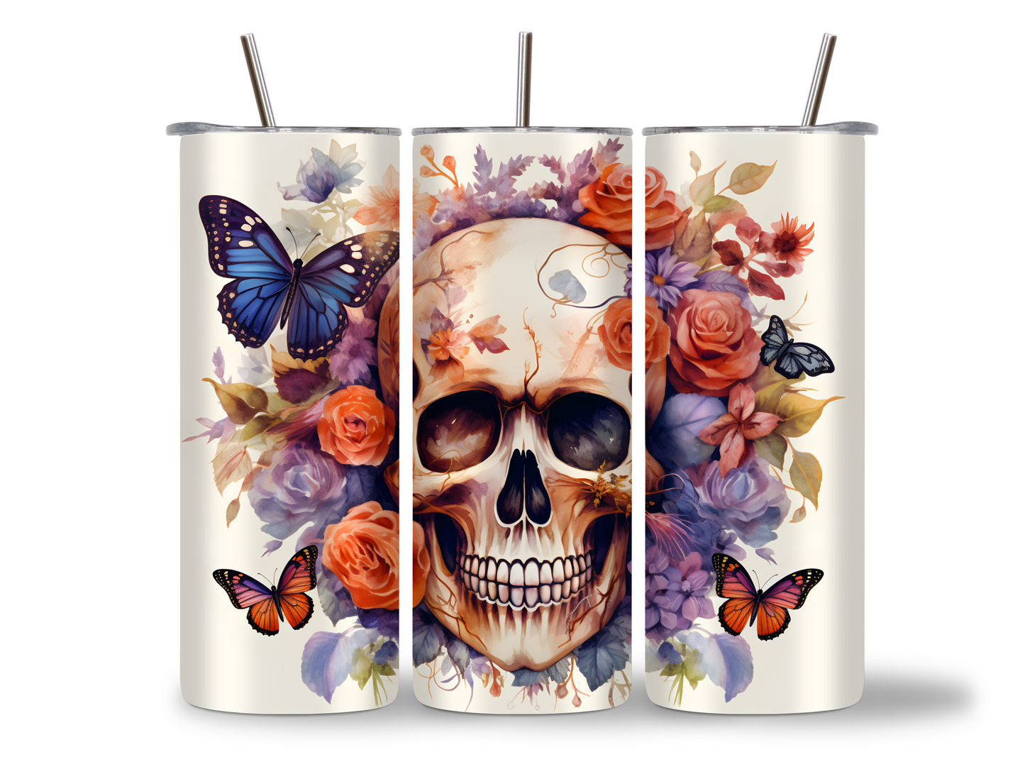 Butterfly Skulls - Tumbler & Bottle