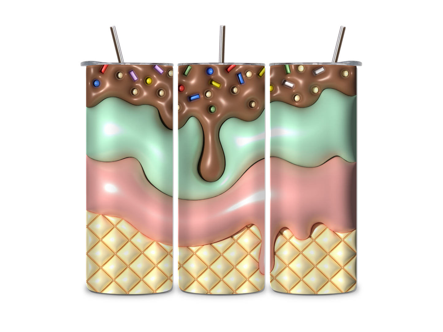 Layered Icecream - Tumbler & Bottle