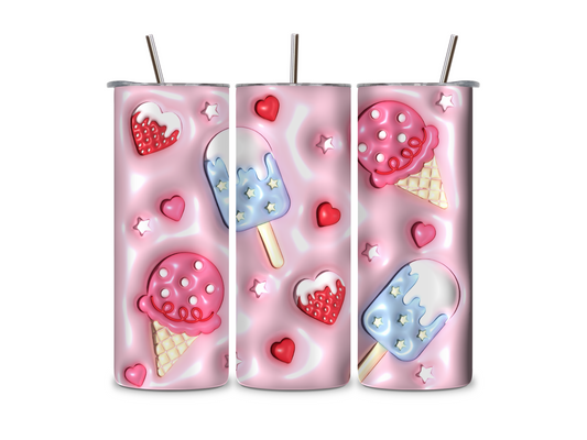 Strawberry & Icecream - Tumbler & Bottle