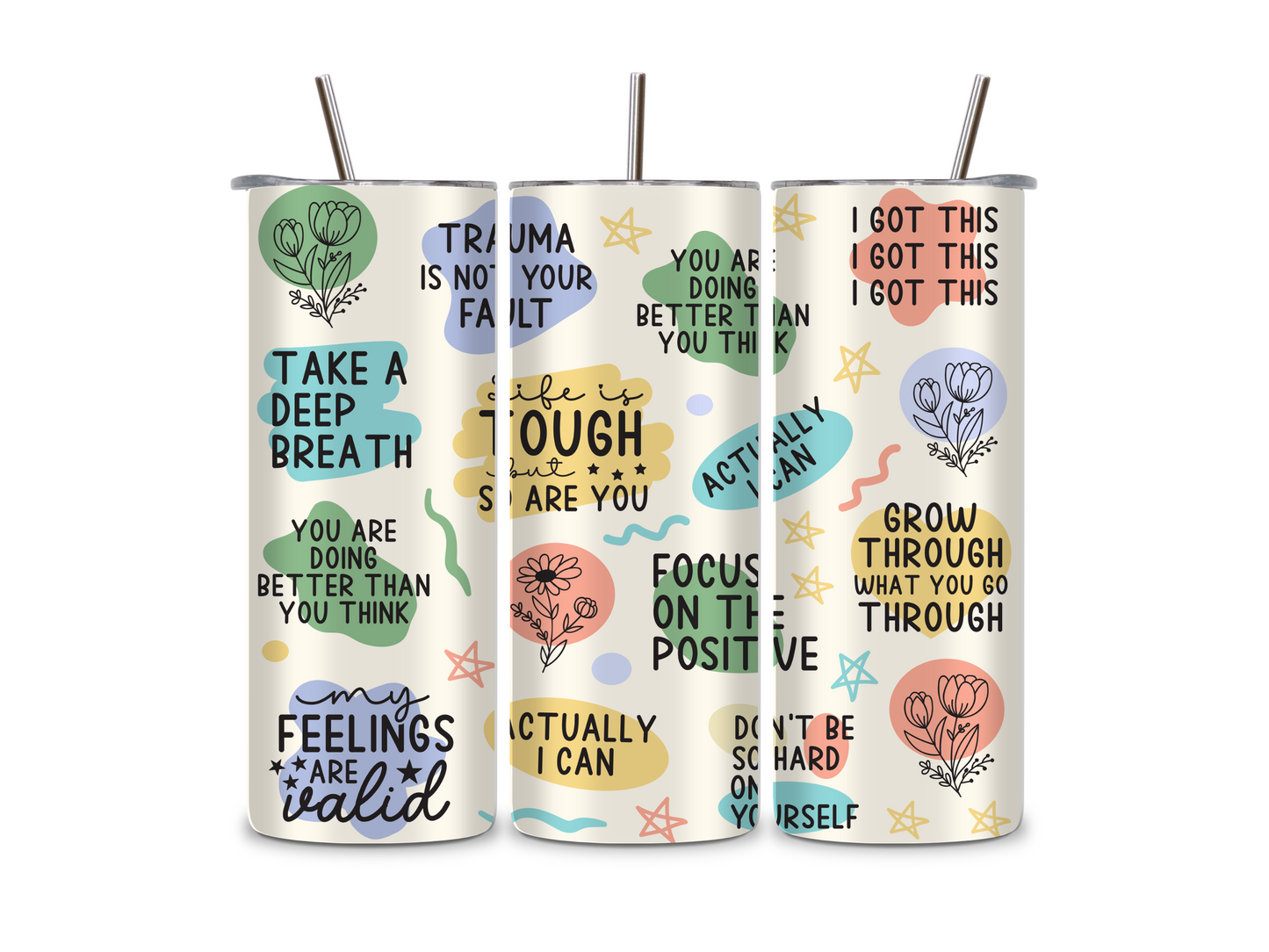 Motivational Affirmations - Tumbler & Bottle