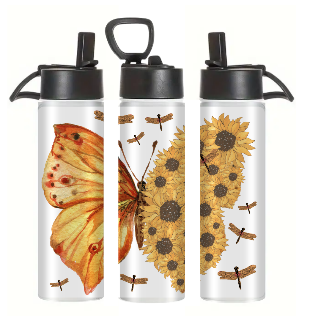 Krankee Flutterby Sunflower - Tumbler & Bottle
