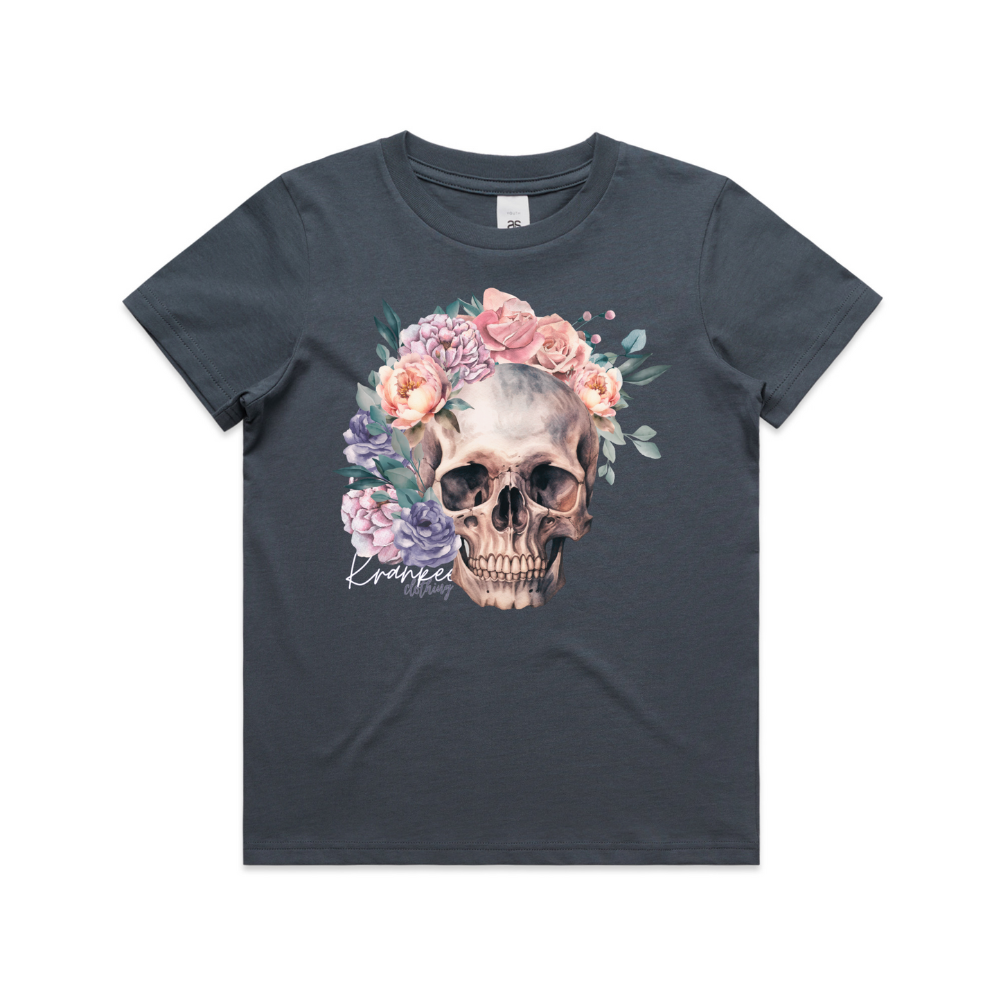 Kids Floral Skull Tee