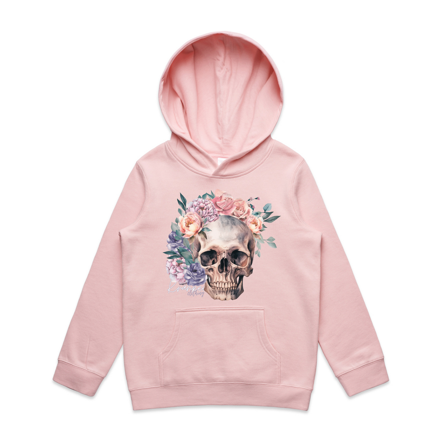 Kids Floral Skull Hoodie