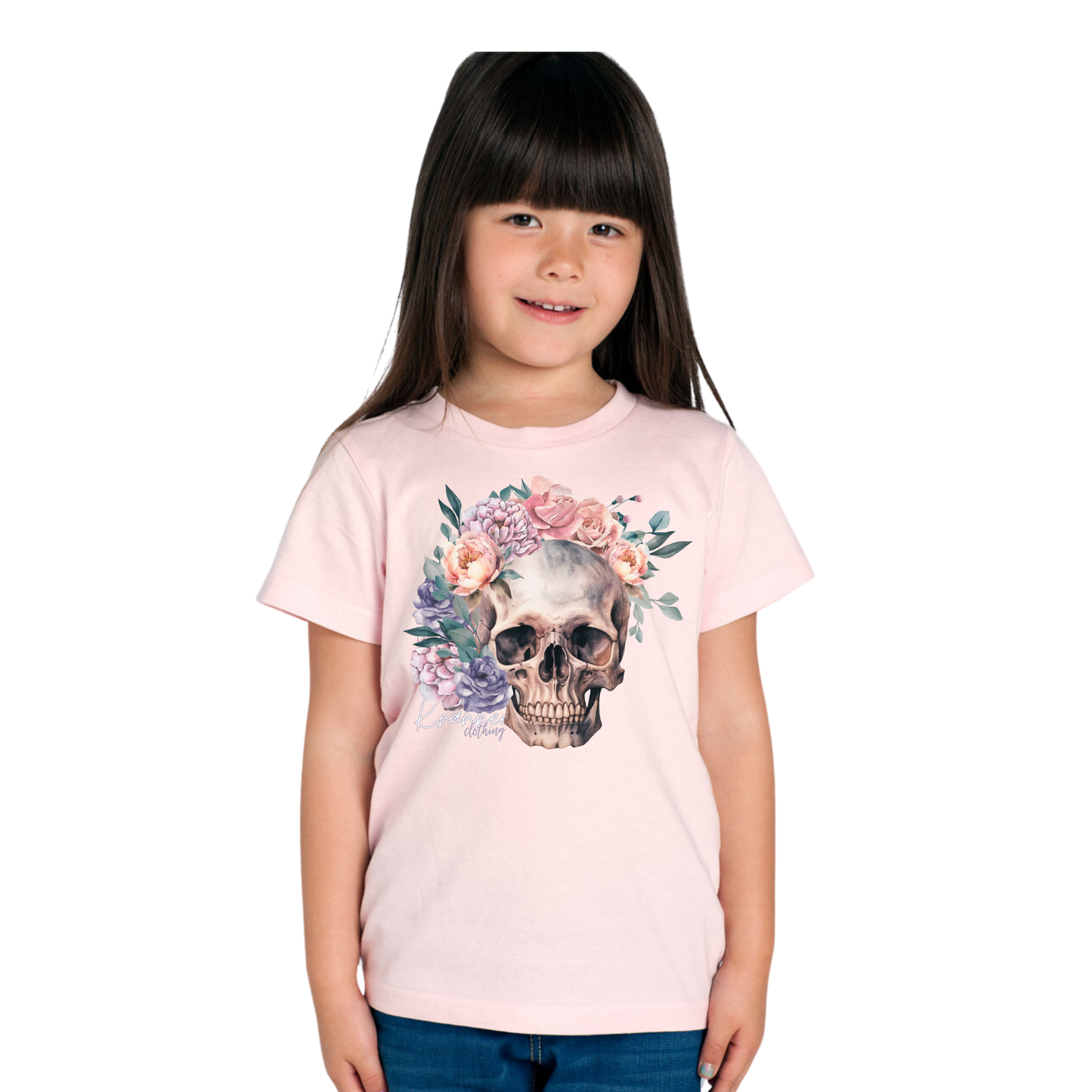 Kids Floral Skull Tee