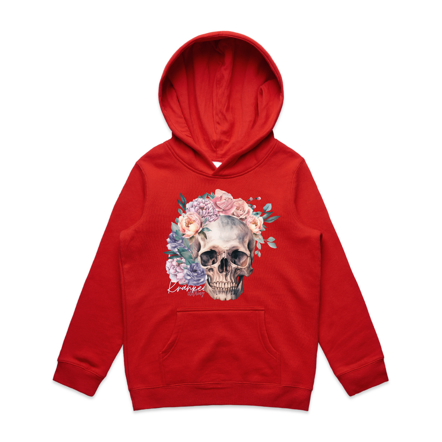 Kids Floral Skull Hoodie