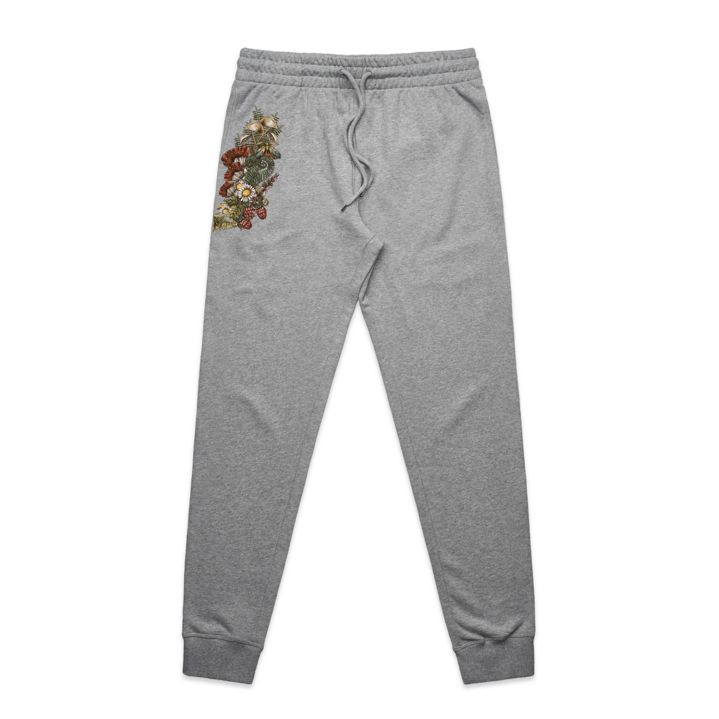 Unisex Wild Flora Skull Slim Track Pants