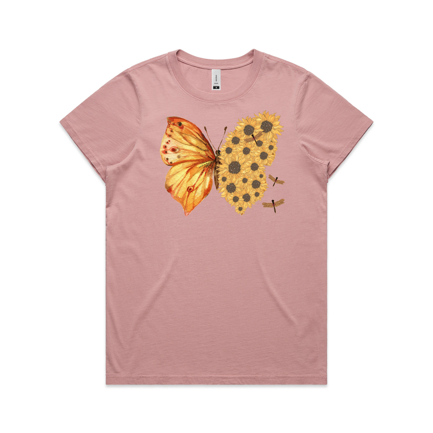 Womens Flutterby Sunflower Tee