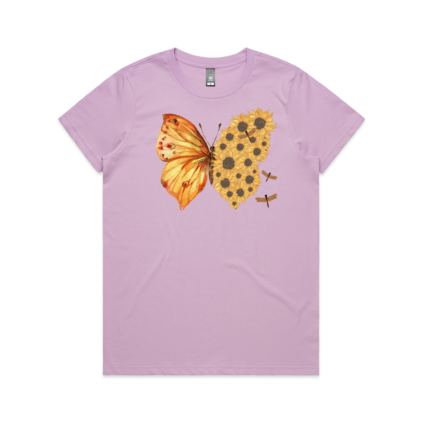 Womens Flutterby Sunflower Tee