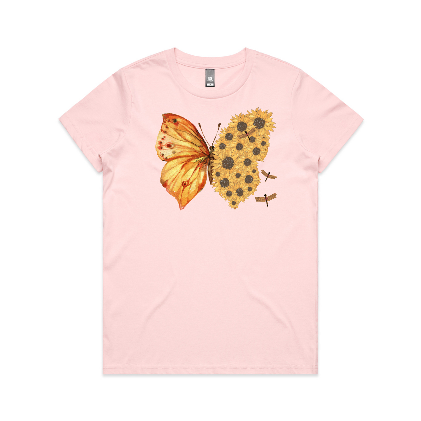 Womens Flutterby Sunflower Tee