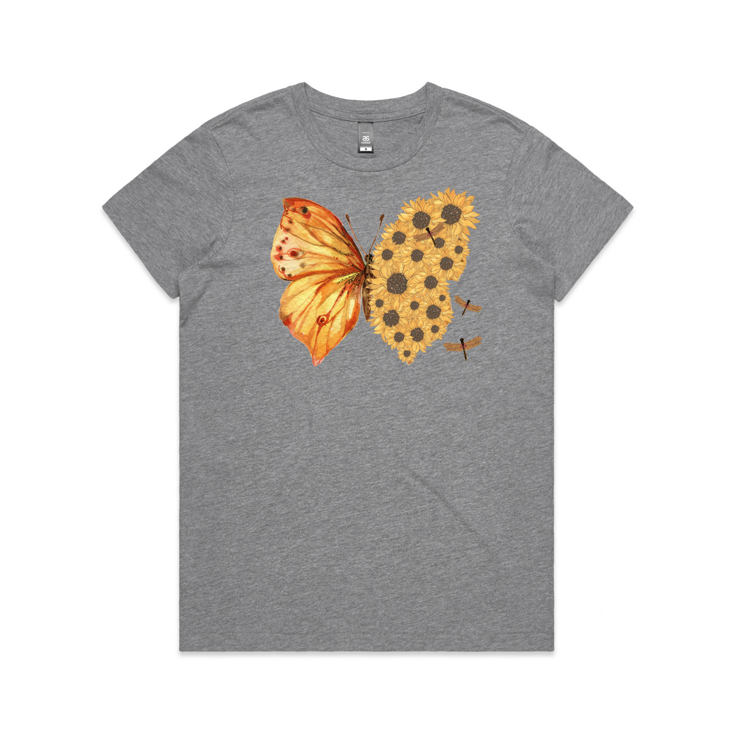 Womens Flutterby Sunflower Tee