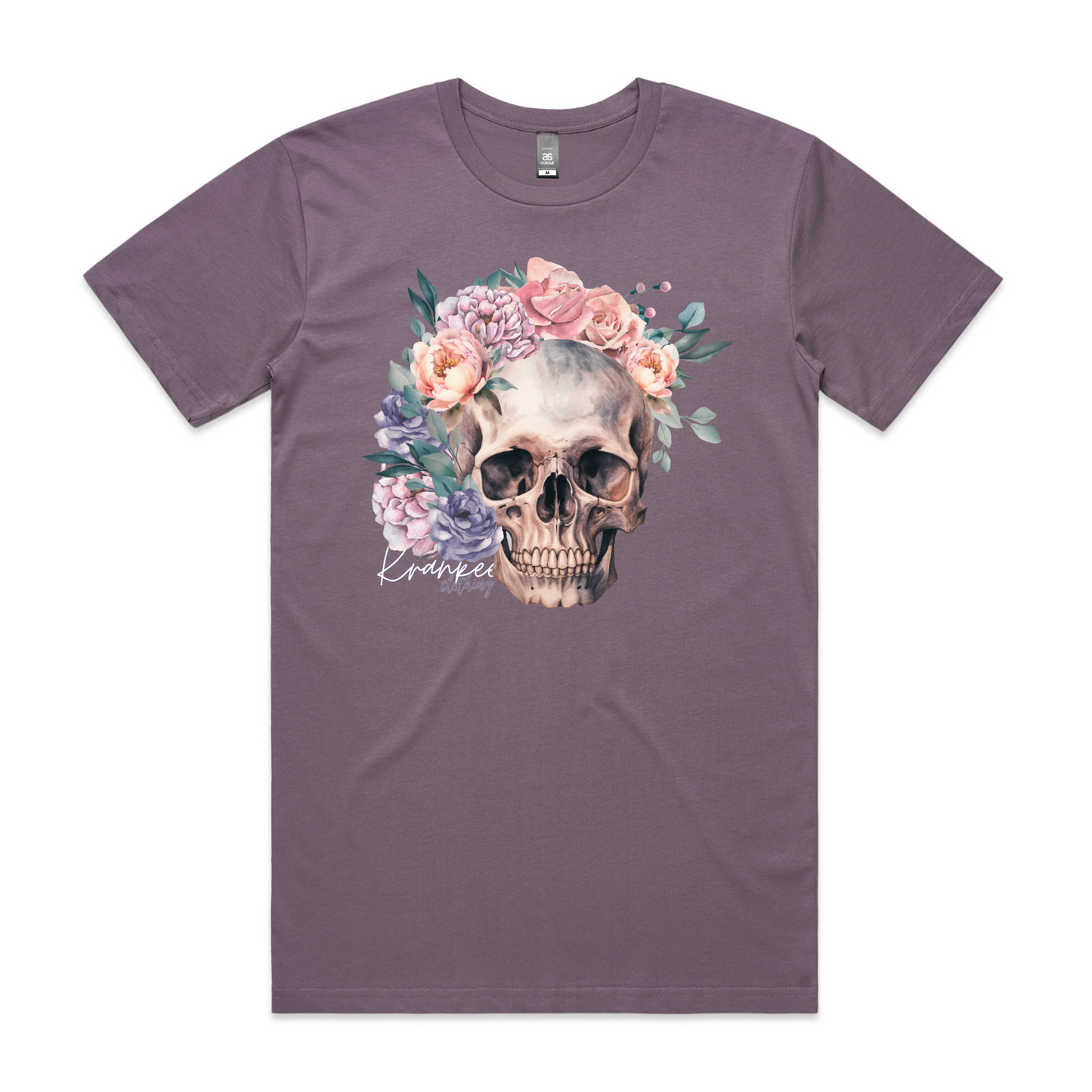 Mens Floral Skull Tee