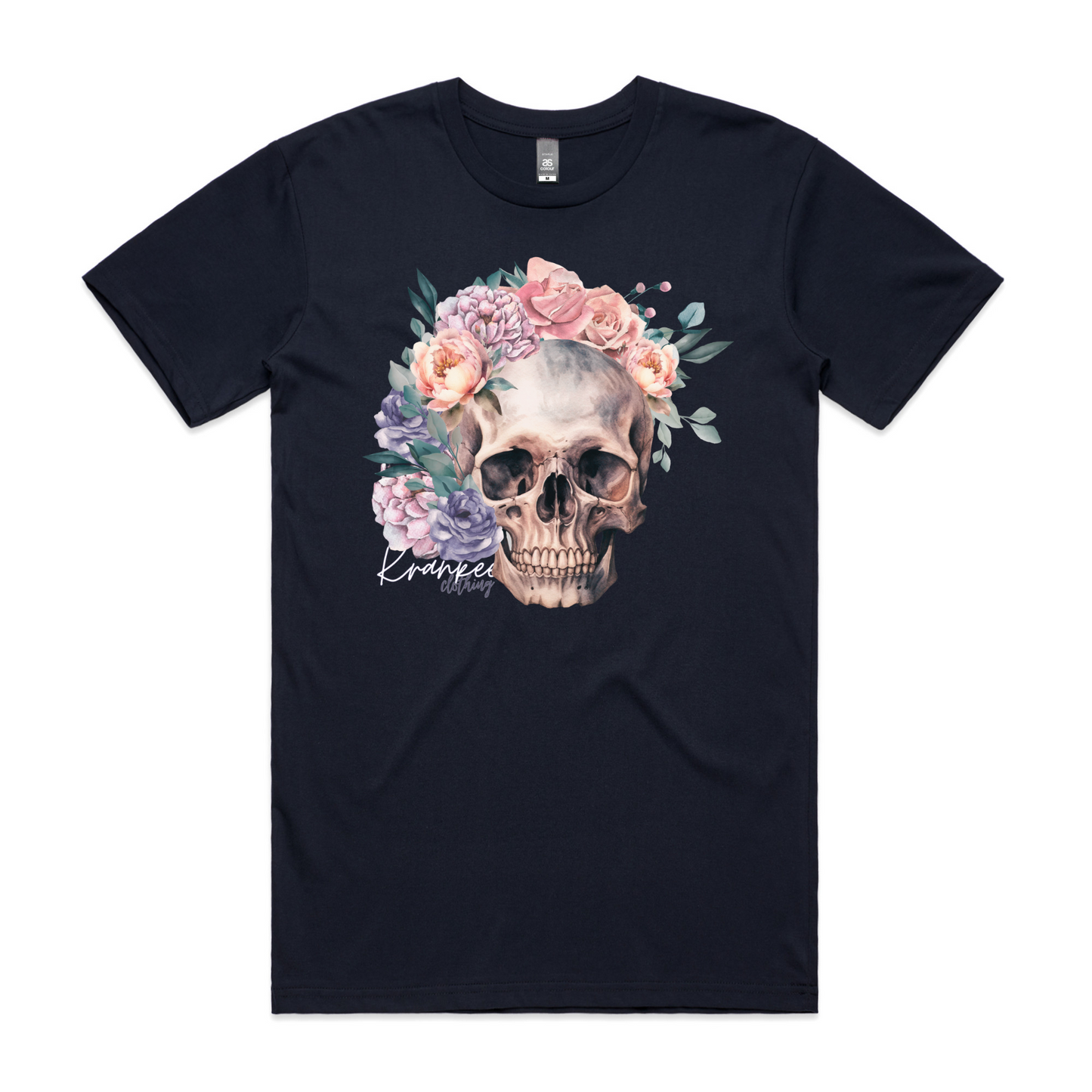 Mens Floral Skull PLUS Tee