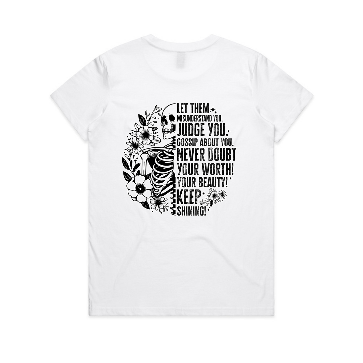 Let Them Skull Back - Womens Longer Tee