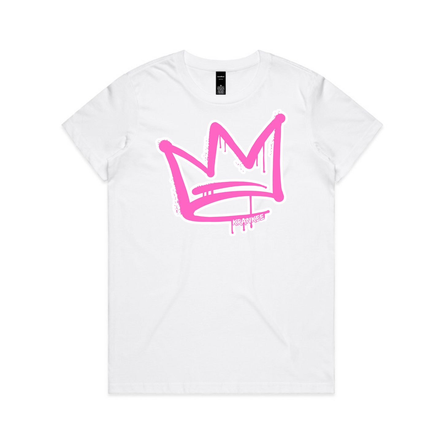 Pink Front Crown - Womens Longer Tee