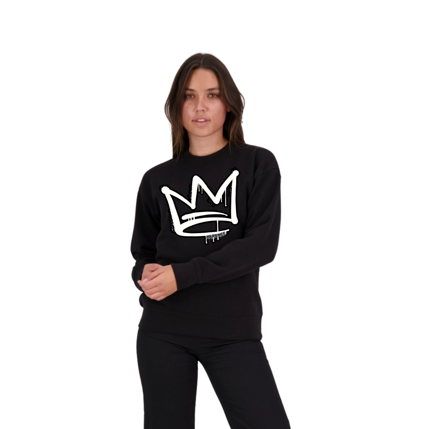B/W Front Crown - Womens Crew Neck
