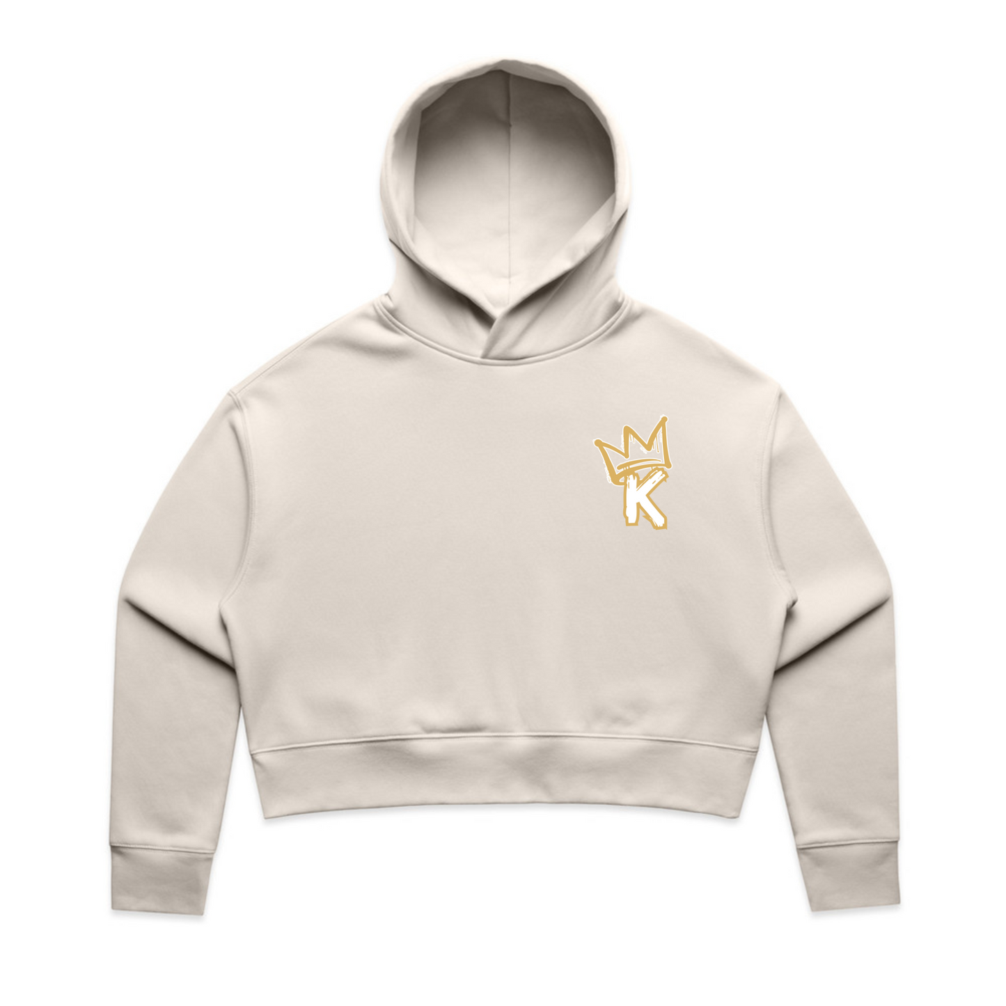 Gold Back Crown - Womens Crop Hoodie