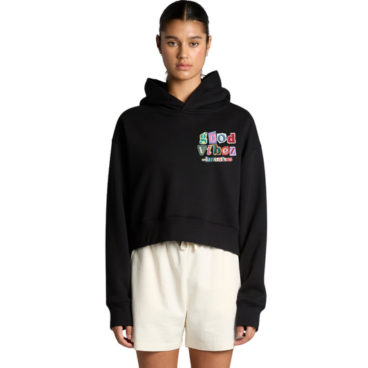 Good Vibez - Womens Crop Hoodie