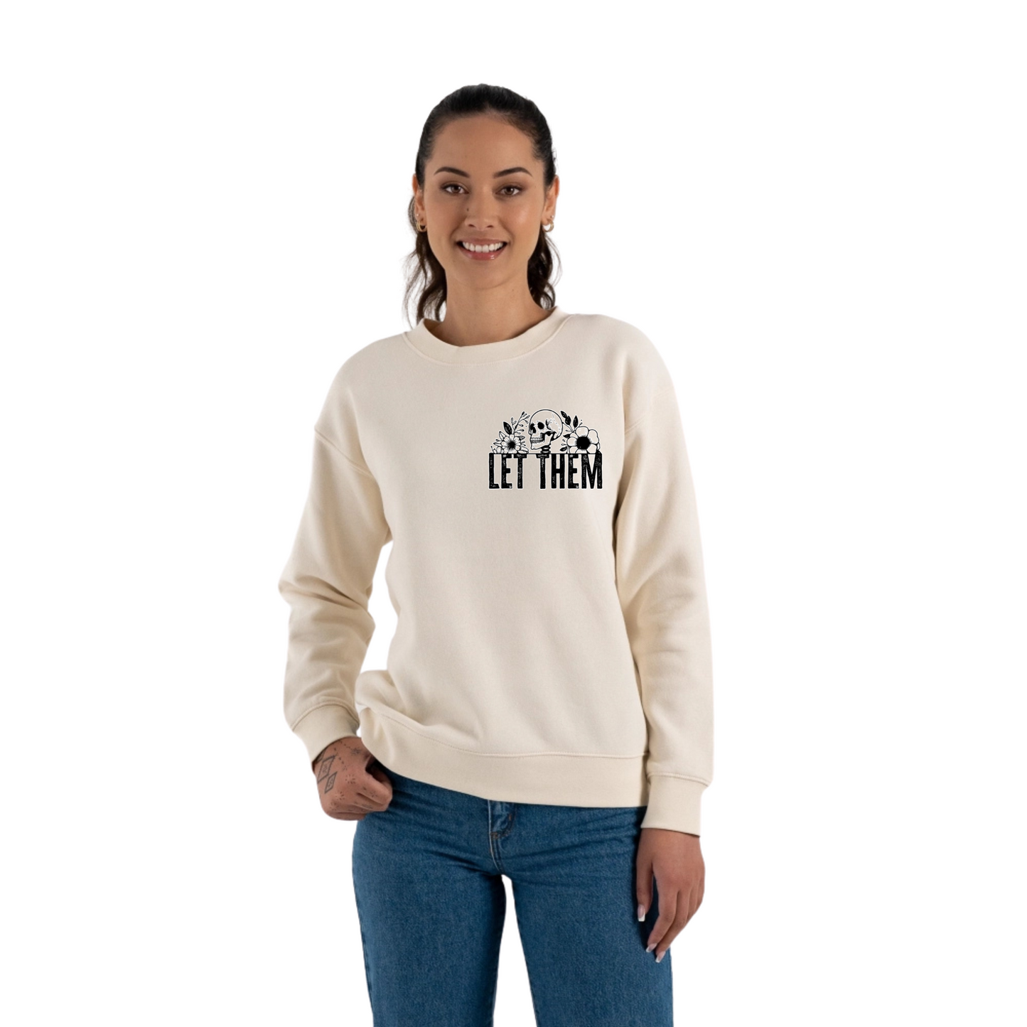 Let Them Skull Back - Womens Crew Neck