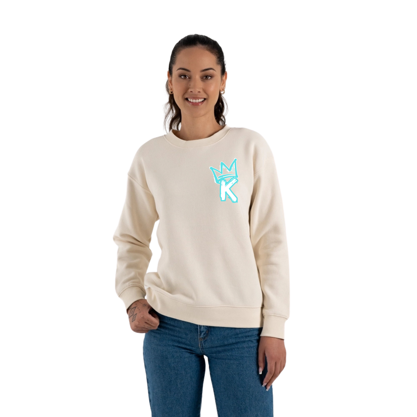 Aqua Back Crown - Womens Crew Neck
