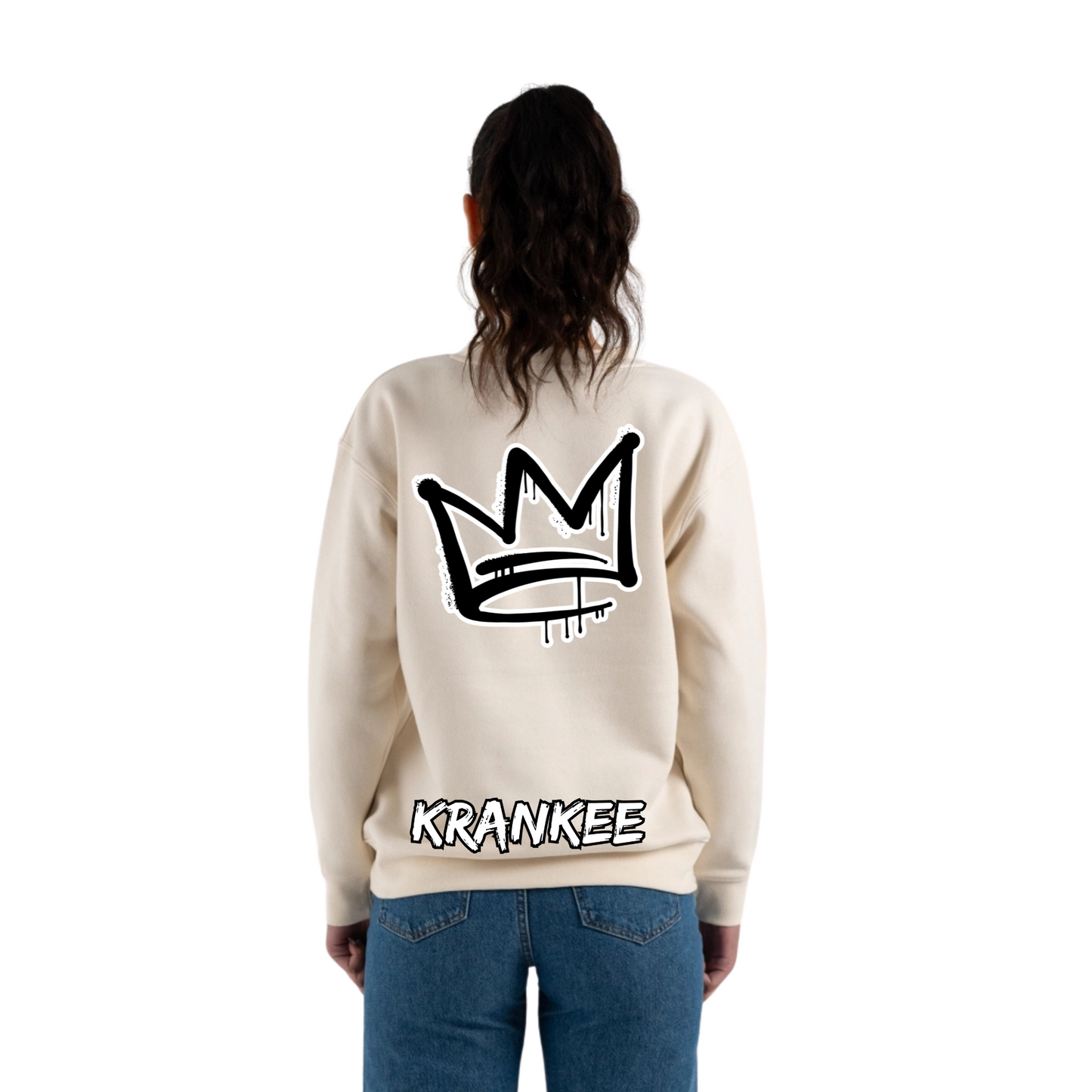 B/W Back Crown - Womens Crew Neck