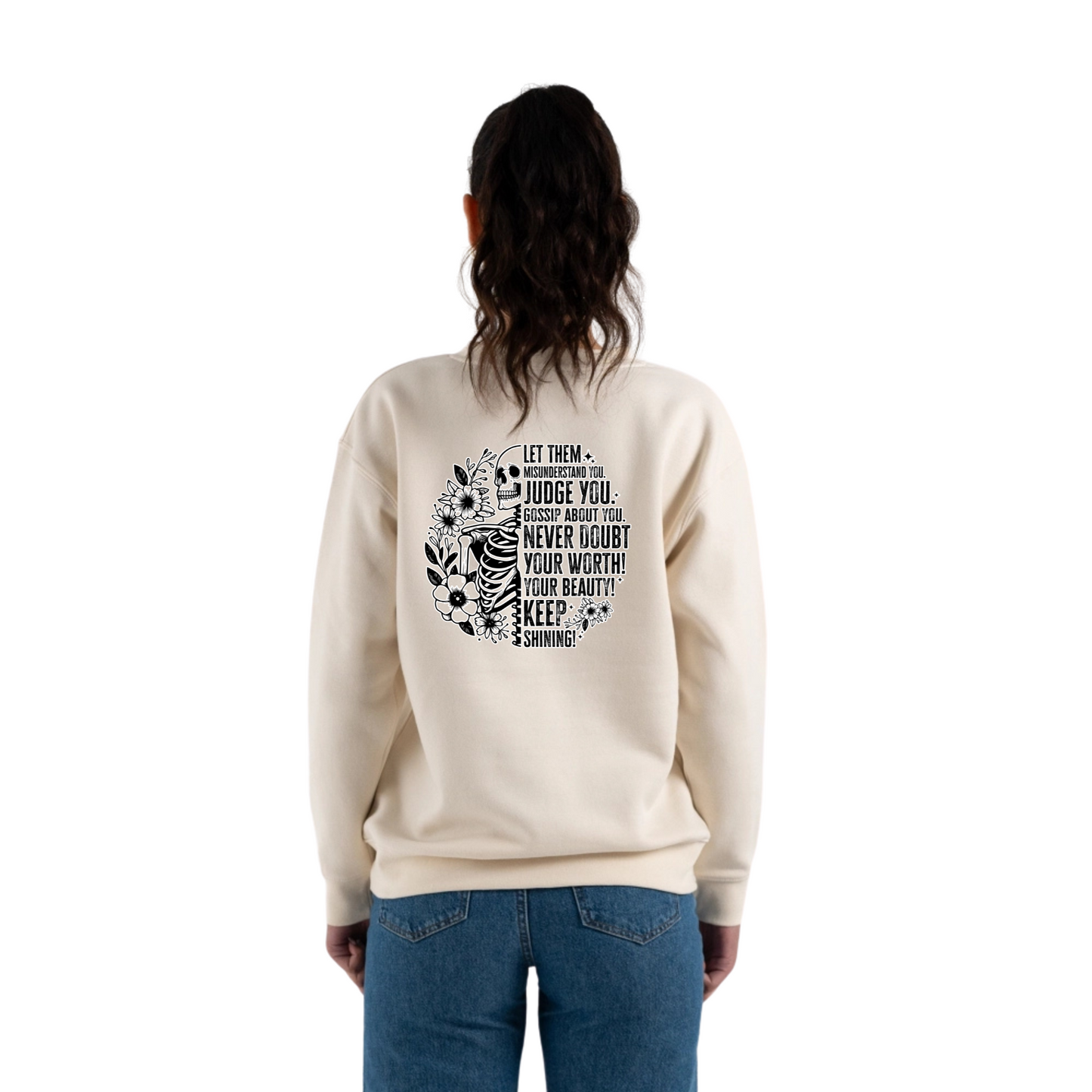 Let Them Skull Back - Womens Crew Neck