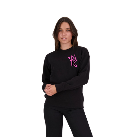 Pink Back Crown - Womens Crew Neck